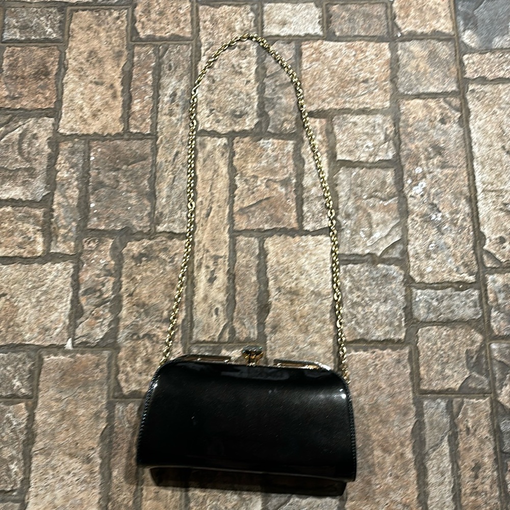 Vintage Rhinestone Clip Chain Purse - Picture 1 of 8